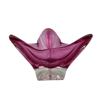 Vintage Pink Murano Style Art Glass Vase
