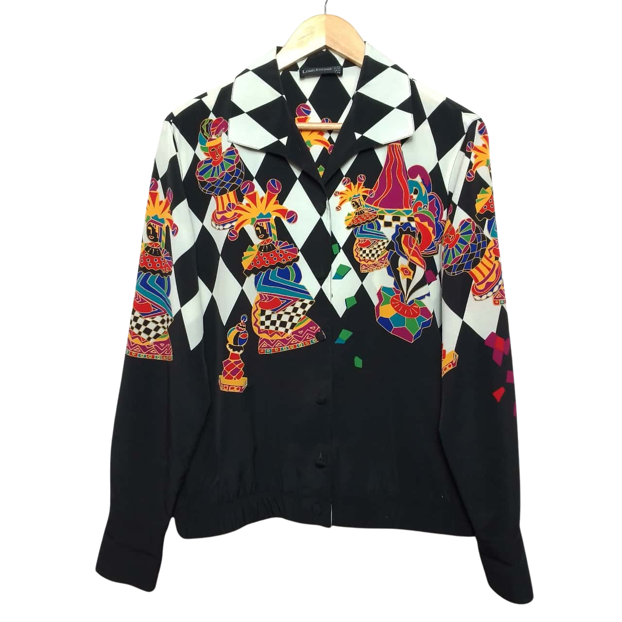 Women’s Louis Feraud Size 16 Long Sleeve Black, White & Multicoloured