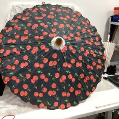  Womens  Parasol Black  / Green / Red 