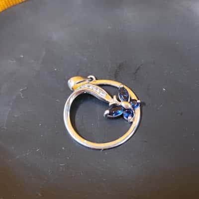 Ladies Silver Stamped 925 Pendant - BUTTERFLY