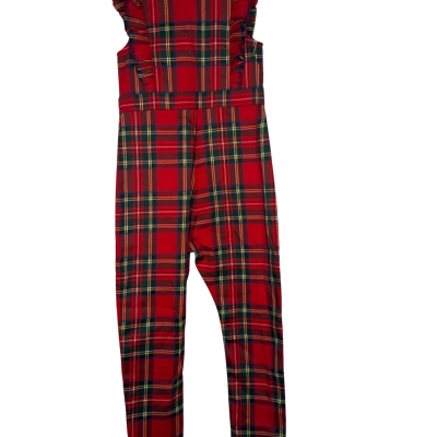 Rock Your Kid Kids  Size 8 Jumpsuit red Pinstriped