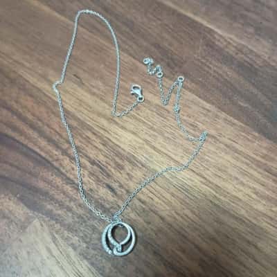 Set Pendant w/Chain Stamped '925'