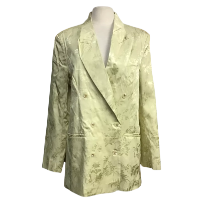  VRG Girl Womens  Size 8 Long Length Gold Tone Jacket