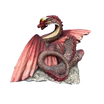 Snarlguard, autumn dragon. 1988 model by Andrew Bill. 21cm x16cm