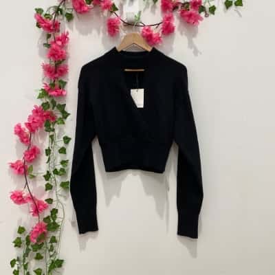 Tussah Womens  Size 14 Long Sleeve Knit Top Black  
