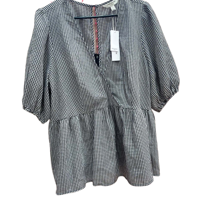 Forever New Curve Womens  Size 18 3/4 Sleeve Top Gingham 