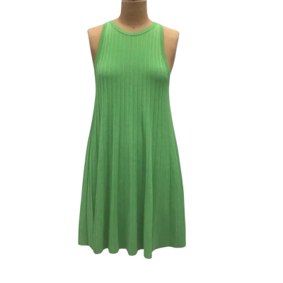COS Sleeveless Pleated Knit Dress Size XS Green 