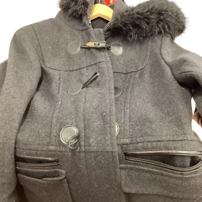 Fleet Street Womens  Size M Duffle Coat Black  