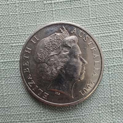 2001 20c Northern Territory Coin – UNC Obv. Die Crack Error 