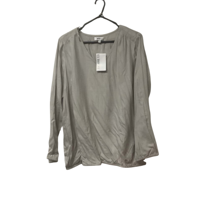  Womens  Euroedit Size 46 V-Neck Top in Grey / Silver 