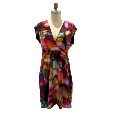 Saints The Label Women's  Size M Midi Dress / Short Sleeve Dress  Multicoloured 