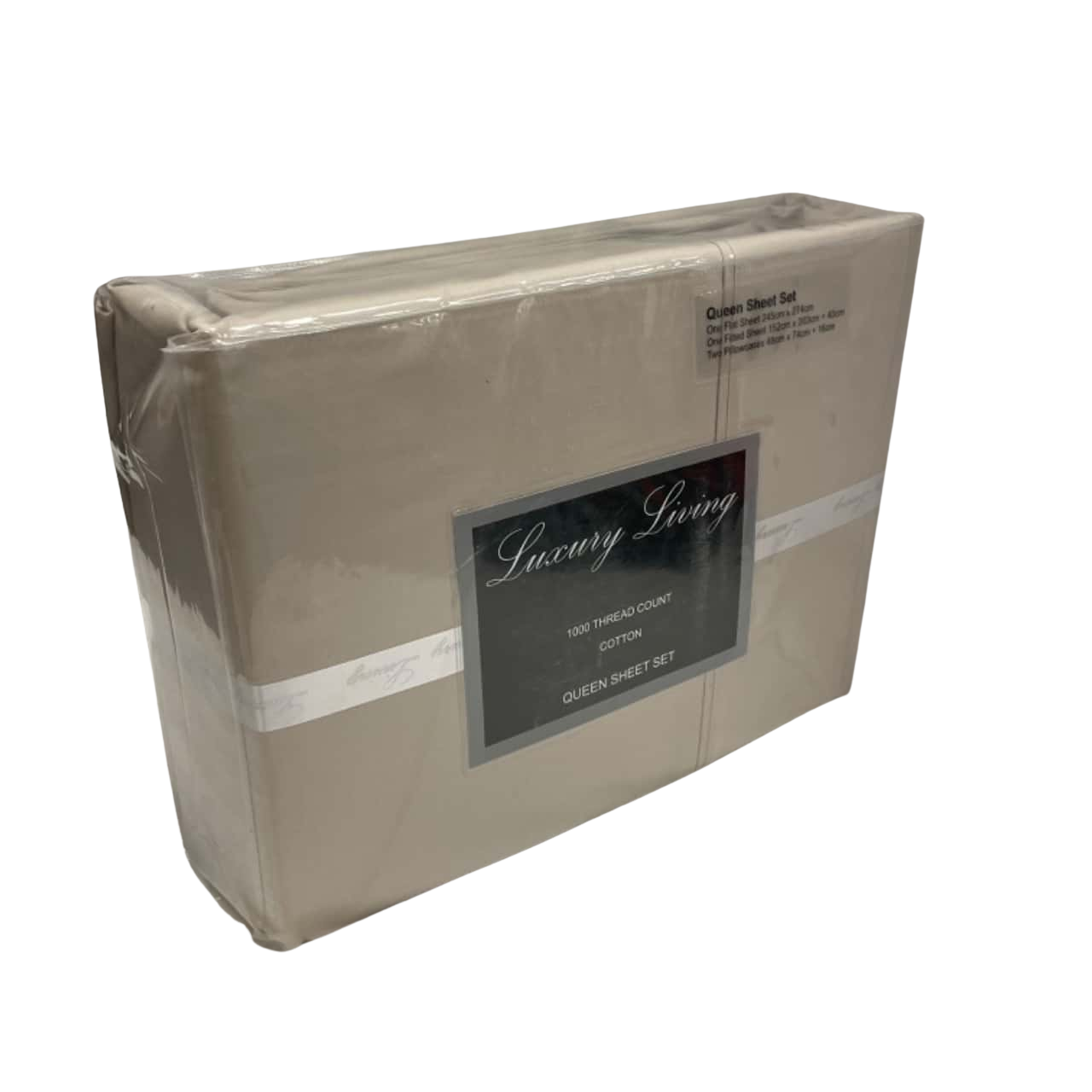 Luxury Living Queen 100 Cotton Sheet Set (Bone)(s)