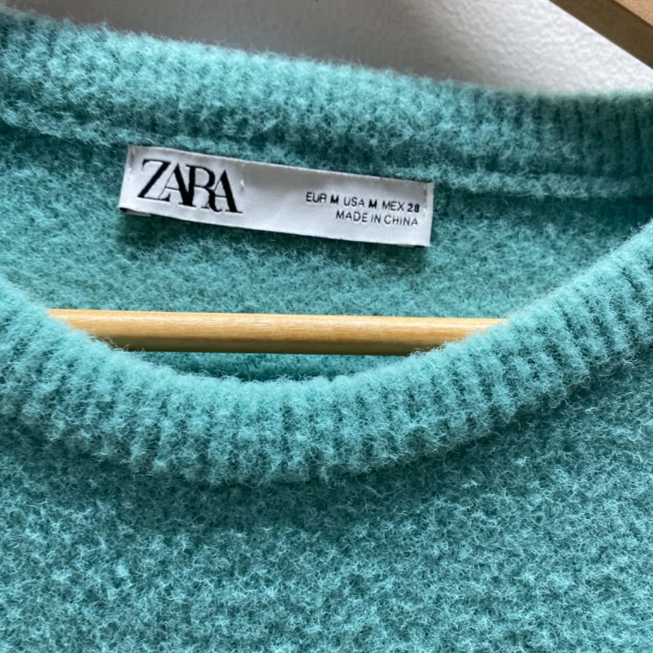 Zara Womens Aqua Jumper
