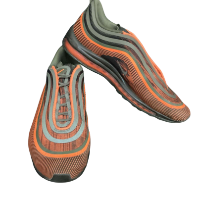Nike Airmax Mens  Size 13 Sneakers Khaki /  Neon Orange 