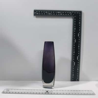 Blown Glass Purple Vase Rhombus Small Murano Style 