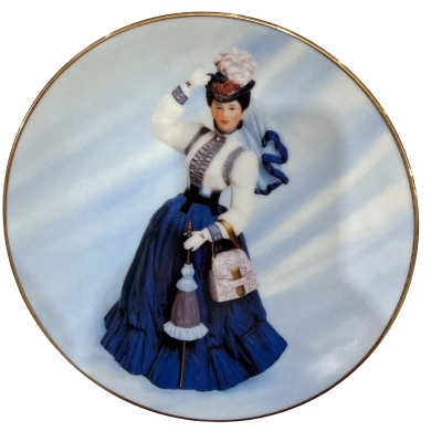 PORCELAIN AVON PRESIDENTS CLUB COLLECTOR PLATE Blue 2003-2004