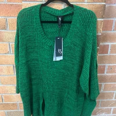 TS Womens  Size 18 / 20 Green Woven Jumper 