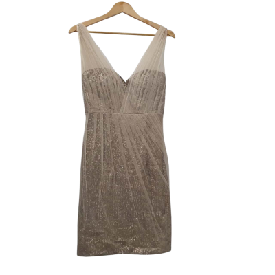 Bariano Womens  Size 12 Cocktail Dress Gold 