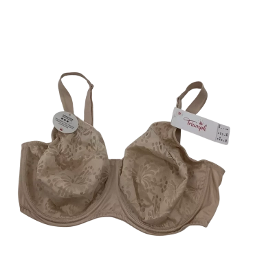 BNWT Triumph Womens  Size 16E Lacy Minimiser Bra Beige   HTH1