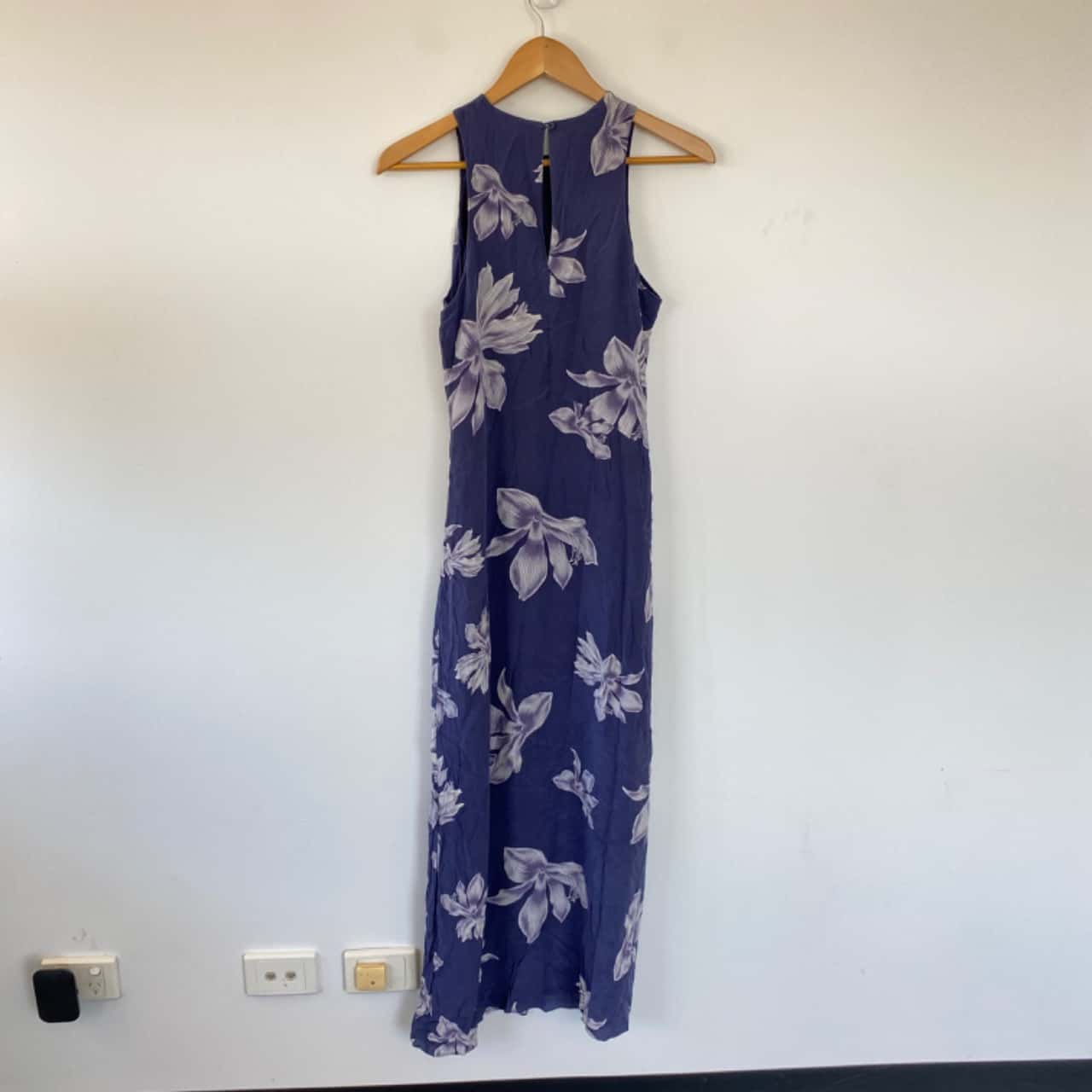 knee length dresses for ladies Blossom Saba Embroidered Blue Multi Midi Dress