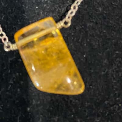 LUNA TIDE 925 Silver Necklace with Stone/Crystal Pendant 