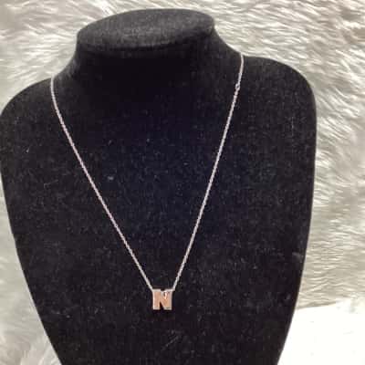 Avon Fashion Women's Block Initial “N” Necklace 