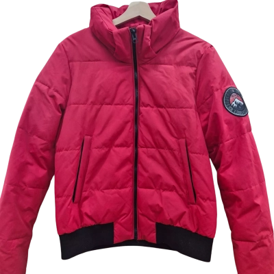  Womens  Size L Super Dry Bomber Jacket Red (01)