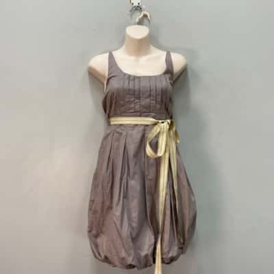  Womens Puff bottom mini dress  Size S Mini Dress Grey 