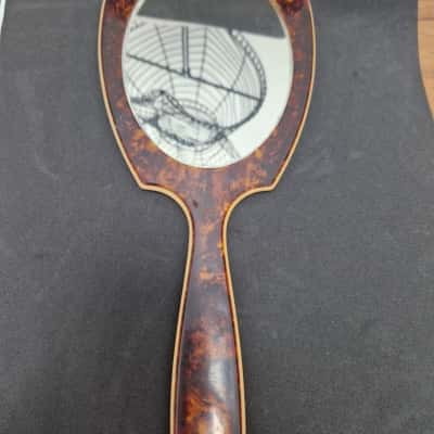 Vintage Antique Edwardian Tortoise Shell pattern, Dressing Table Vanity hand Mirror 