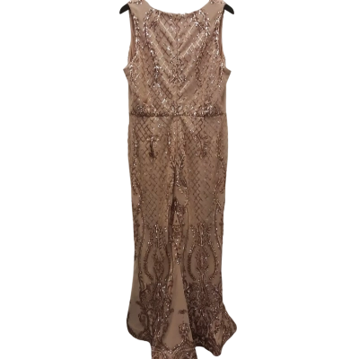 City Chic Luxe Range Womens  Size S Formal Dress Beige / Gold 