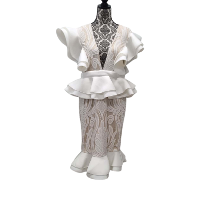 knee length dresses for ladies Xscape Women's Ruched Ruffled One-Shoulder Dress - White