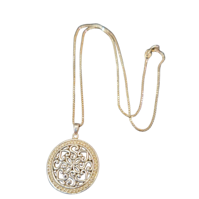  Womens 925 silver box chain and 925 silver pendant