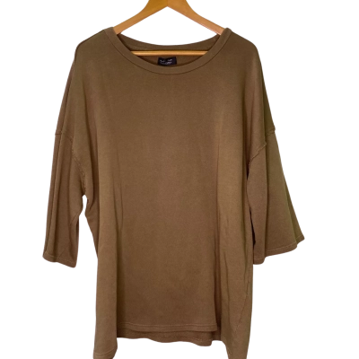 Zara Man Mens  Size XL Short Sleeve T-shirt Brown 