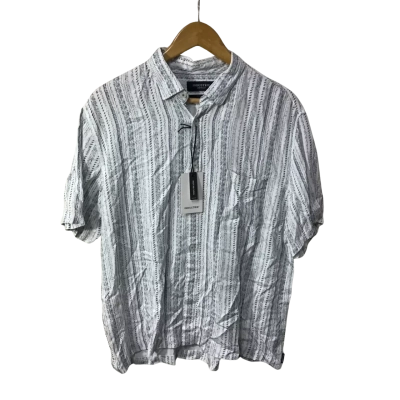 Industrie Mens Size L White / Blue / PatternShort Sleeve Shirt