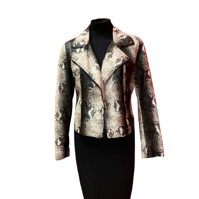  Womens AFTF Size L Animal print Jacket Euro Large (Size 12)