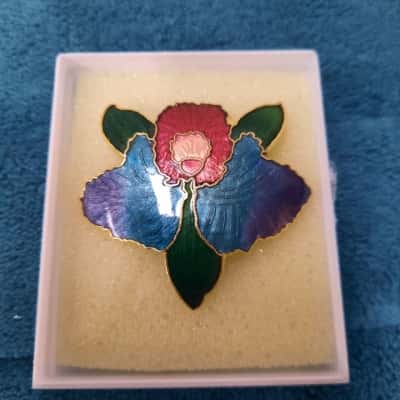 Vintage Cloisonne Enamel Brooch.