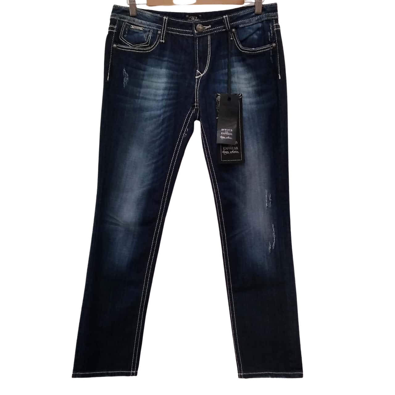 RRP 98 REROCK Womens Size 10S Dark Denim Jeans (15, 97)(s)