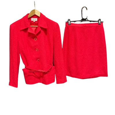 Martina Red 2pc Suit Womens Size 8 