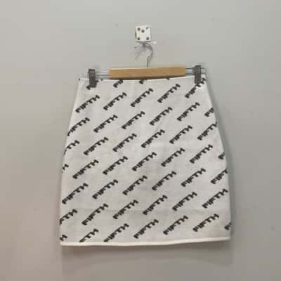 The Fifth Label Womens  Size M Knit stretch Skirt Black  / White 