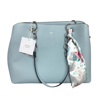 Laura Jones Baby Blue Vegan Leather Handbag