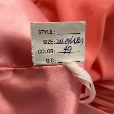 Peach / Pink Dress 96x80 light interior stains