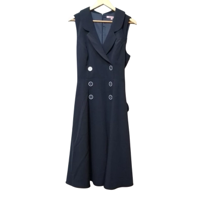 Review Women's  Size 16 Sleeveless Navy Blue Dress