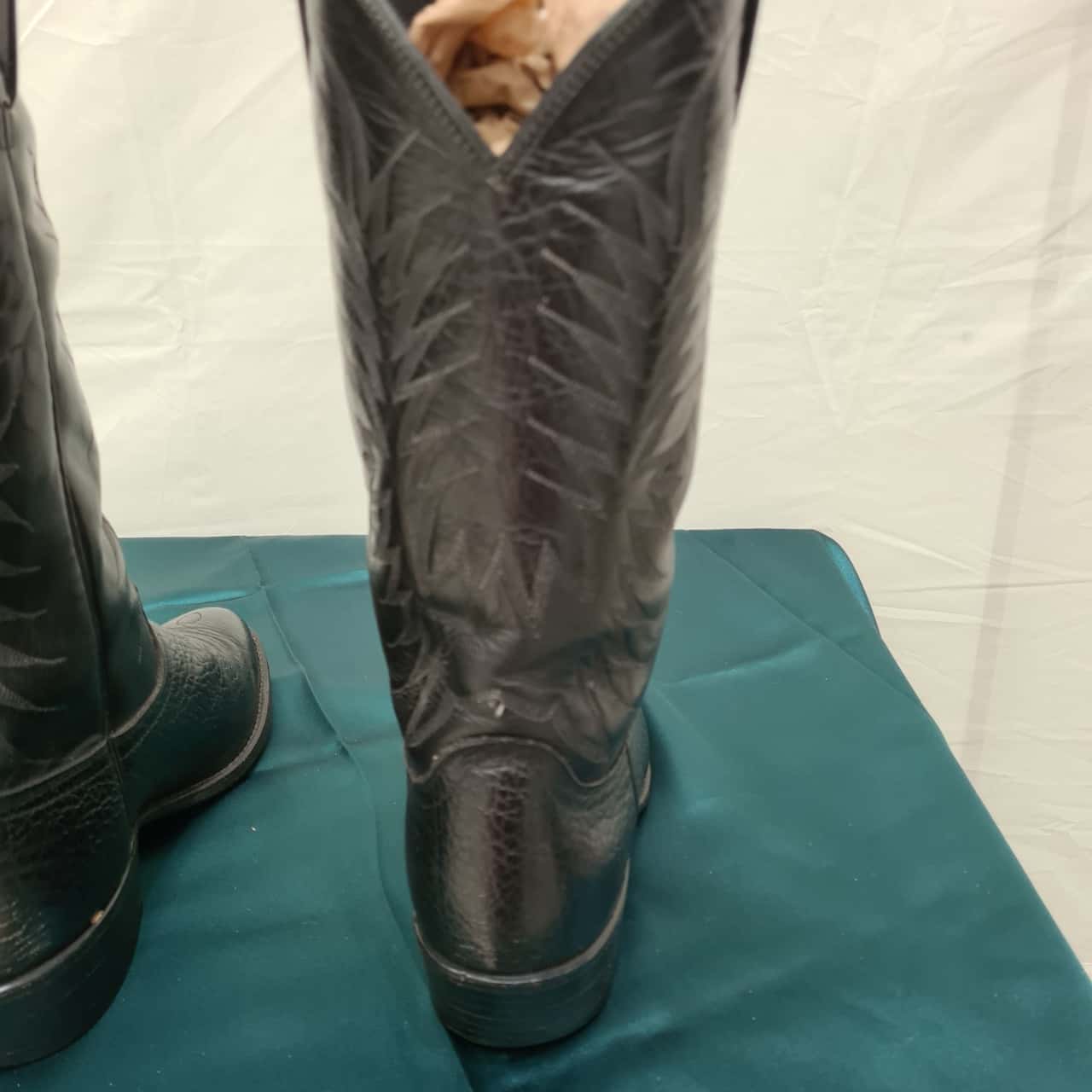 Mens Black Leather hand stitched boots(s)