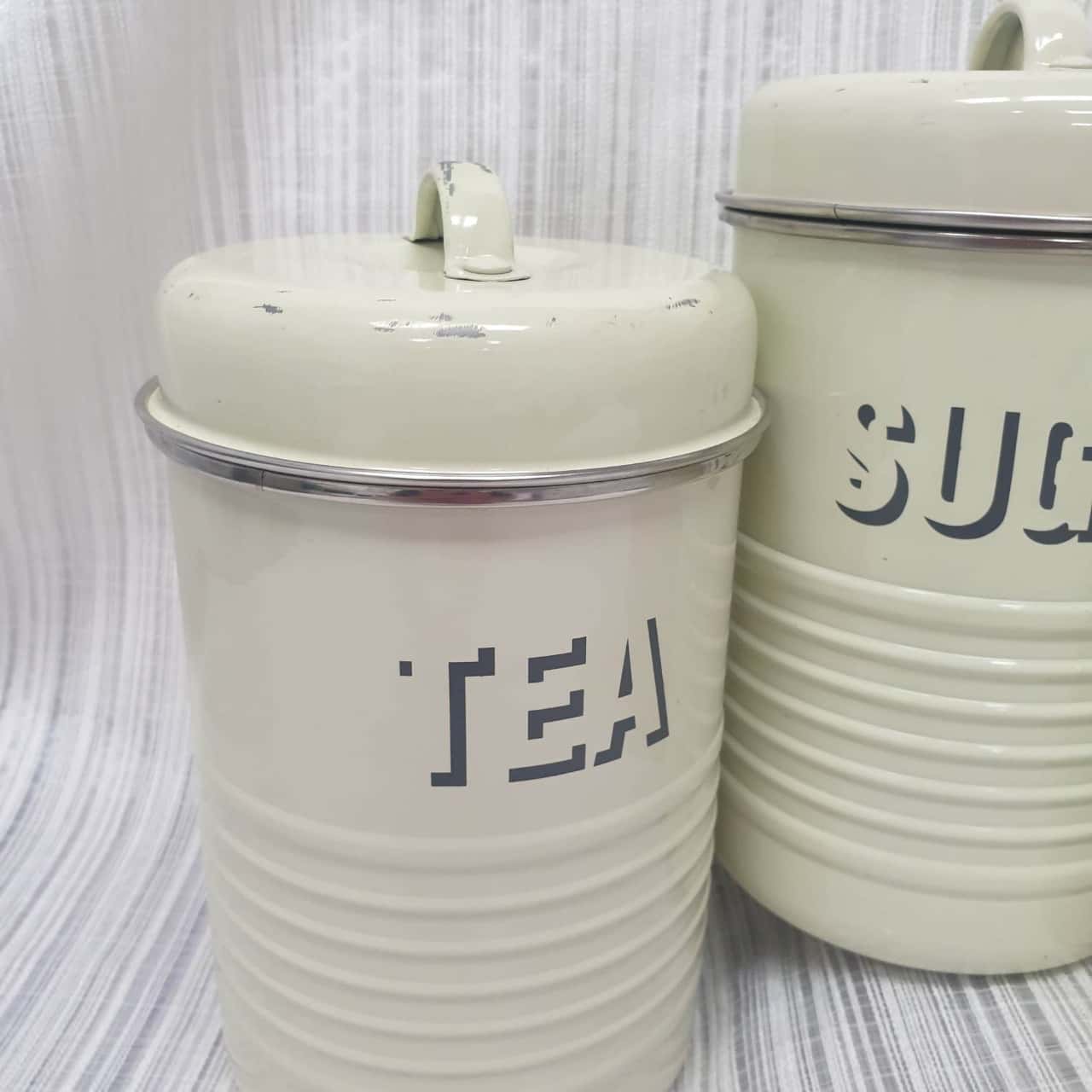 Typhoo Vintage Kitchen Style Stylish Cream Tea Coffee & Sugar Canisters