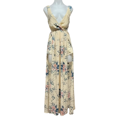 Sweet Pot Womens Size 6 Maxi Dress Floral / Multicoloured / Peach 