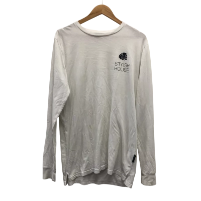 Stashhouse Mens  Size L Long Sleeve Top White 