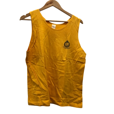 5/7 RAR (MECH) Mens  Size L Singlet  Mustard / Yellow Aus made