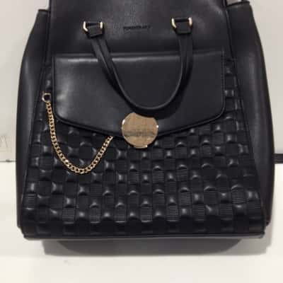 Forever New Womens Backpack Black  Mona Quilted Laptop Backpack