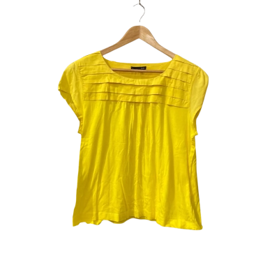 Saba Womens  Size 14 Short Sleeve Top Yellow 