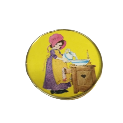  Compact Mirror Girl Paterned 9cm diameter as pictured